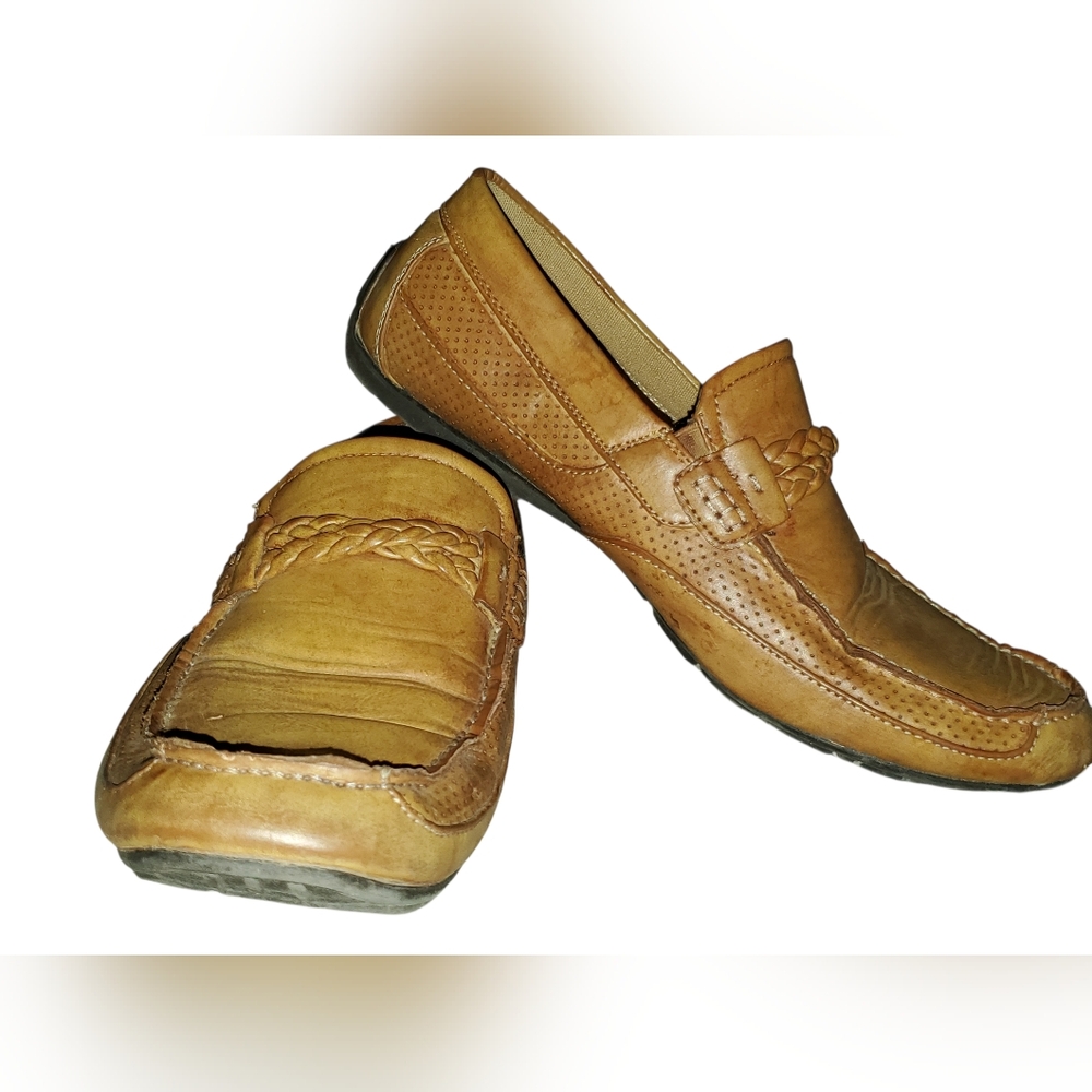 Elegant Brown Leather Loafers for Men 9.5M
